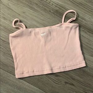 Nike Pink Ribbed Crop Top